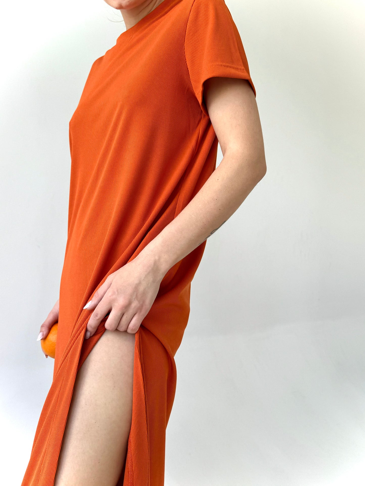 Noodle dress with cuts