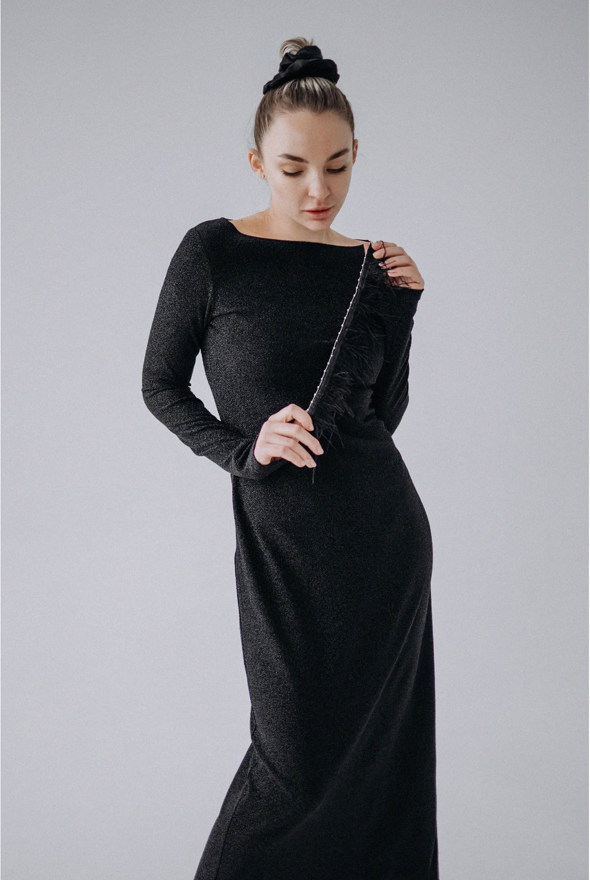 Lurex maxi dress