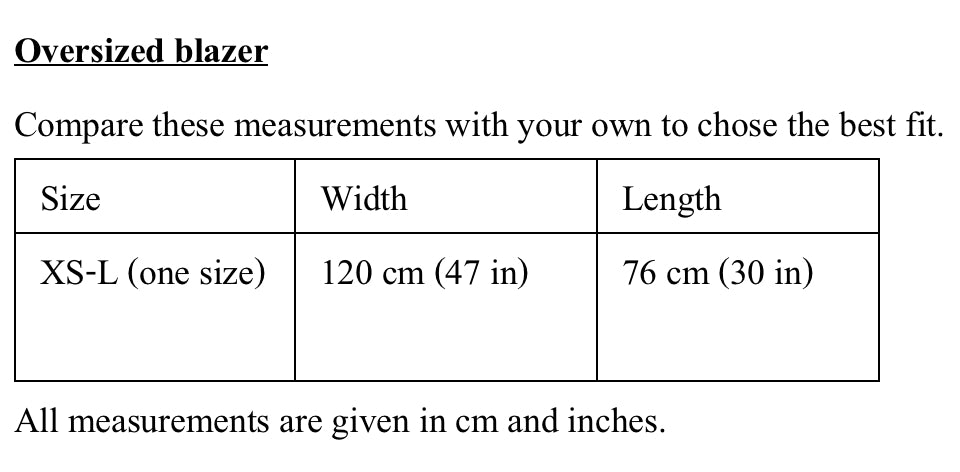 Product measurements