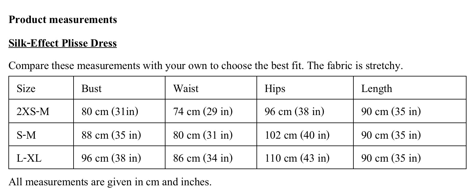 Product measurements
