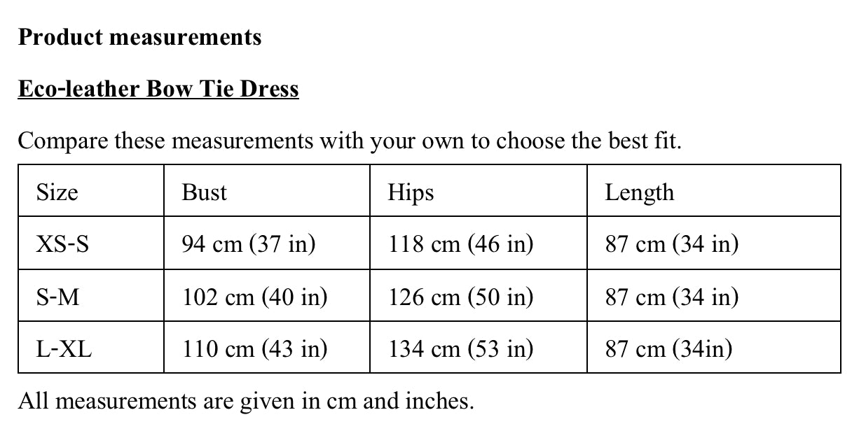 Product measurements
