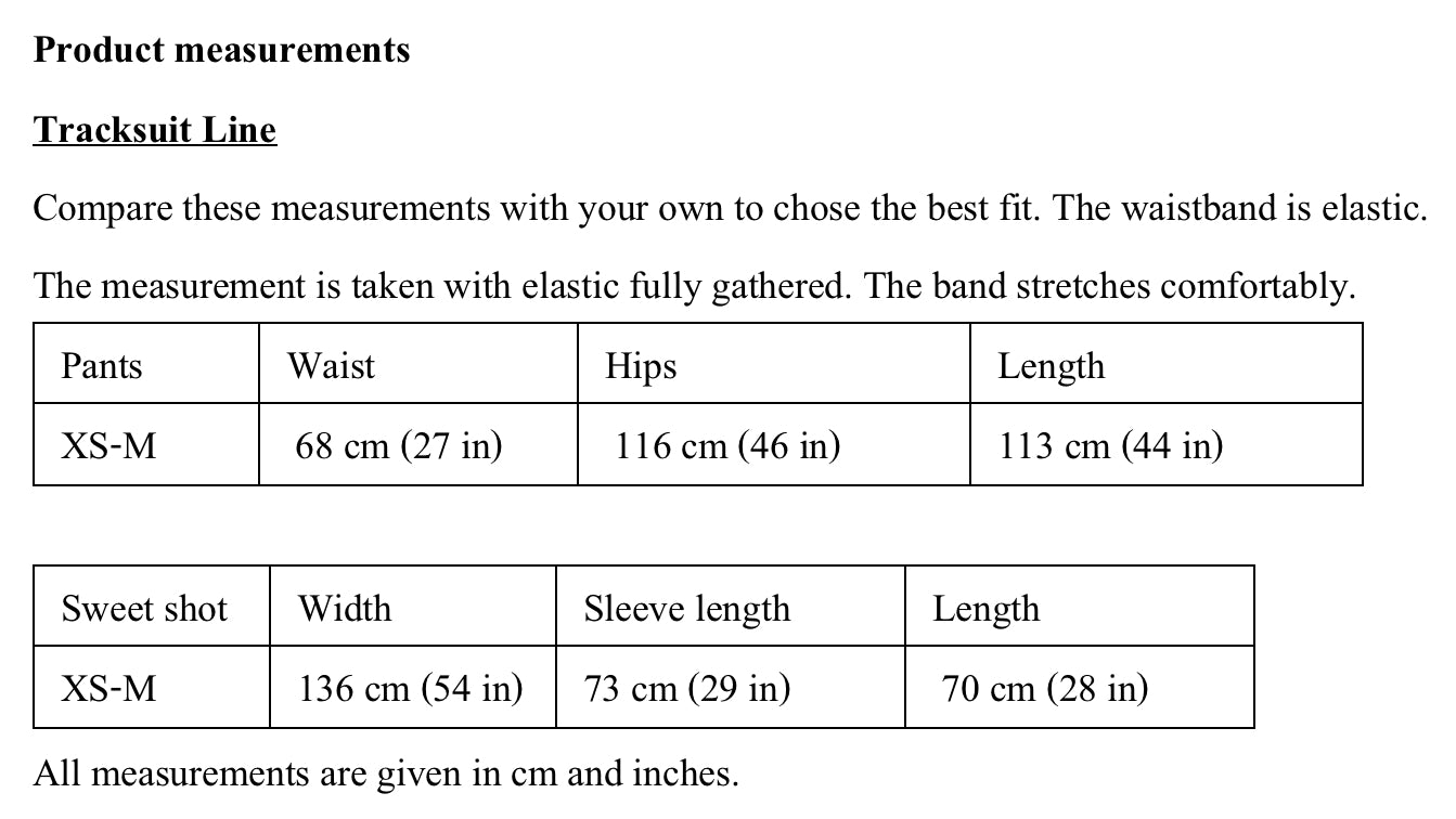 Product measurements