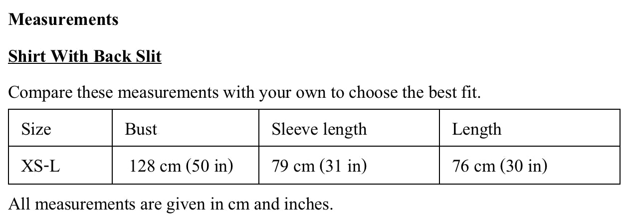Product measurements