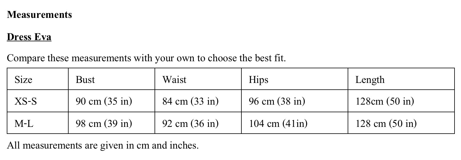 Product measurements