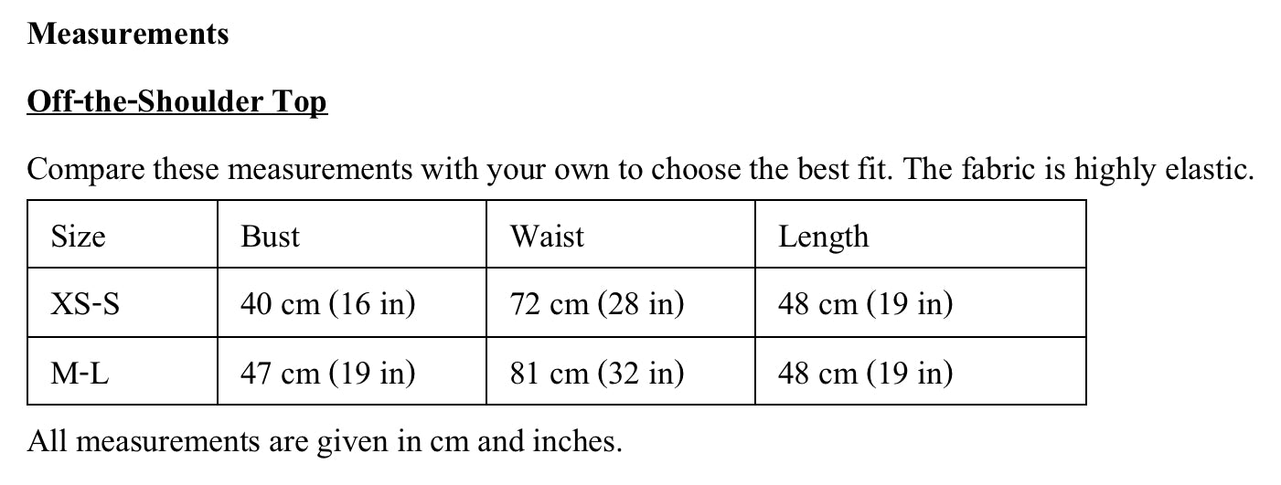 Product measurements