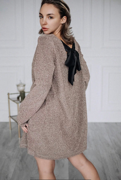 Dress with bow tie