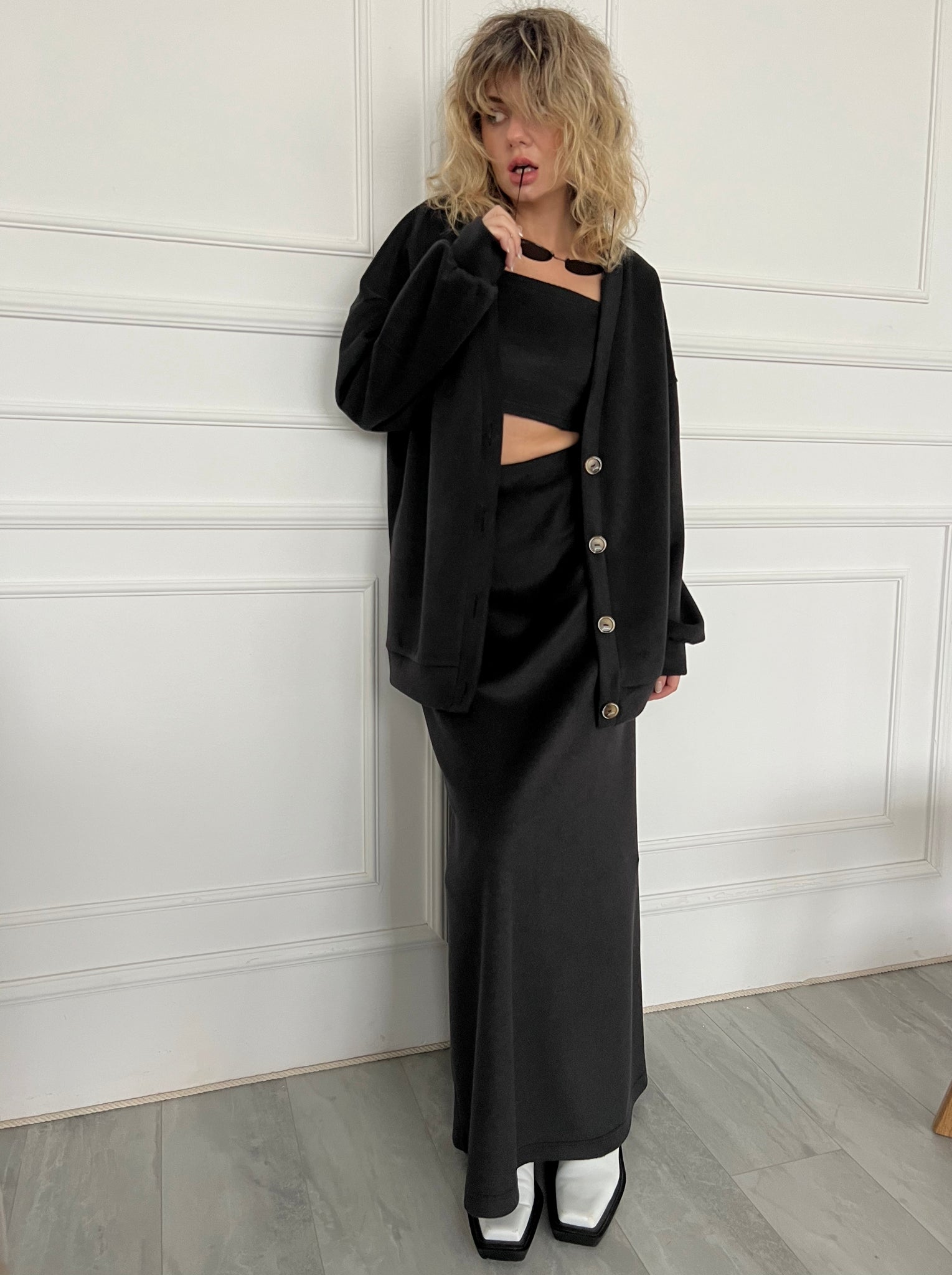 Alpaca Suit - Skirt, Cardigan & Top