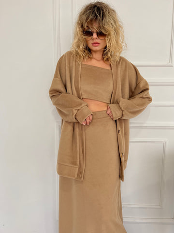 Alpaca Suit - Skirt, Cardigan & Top