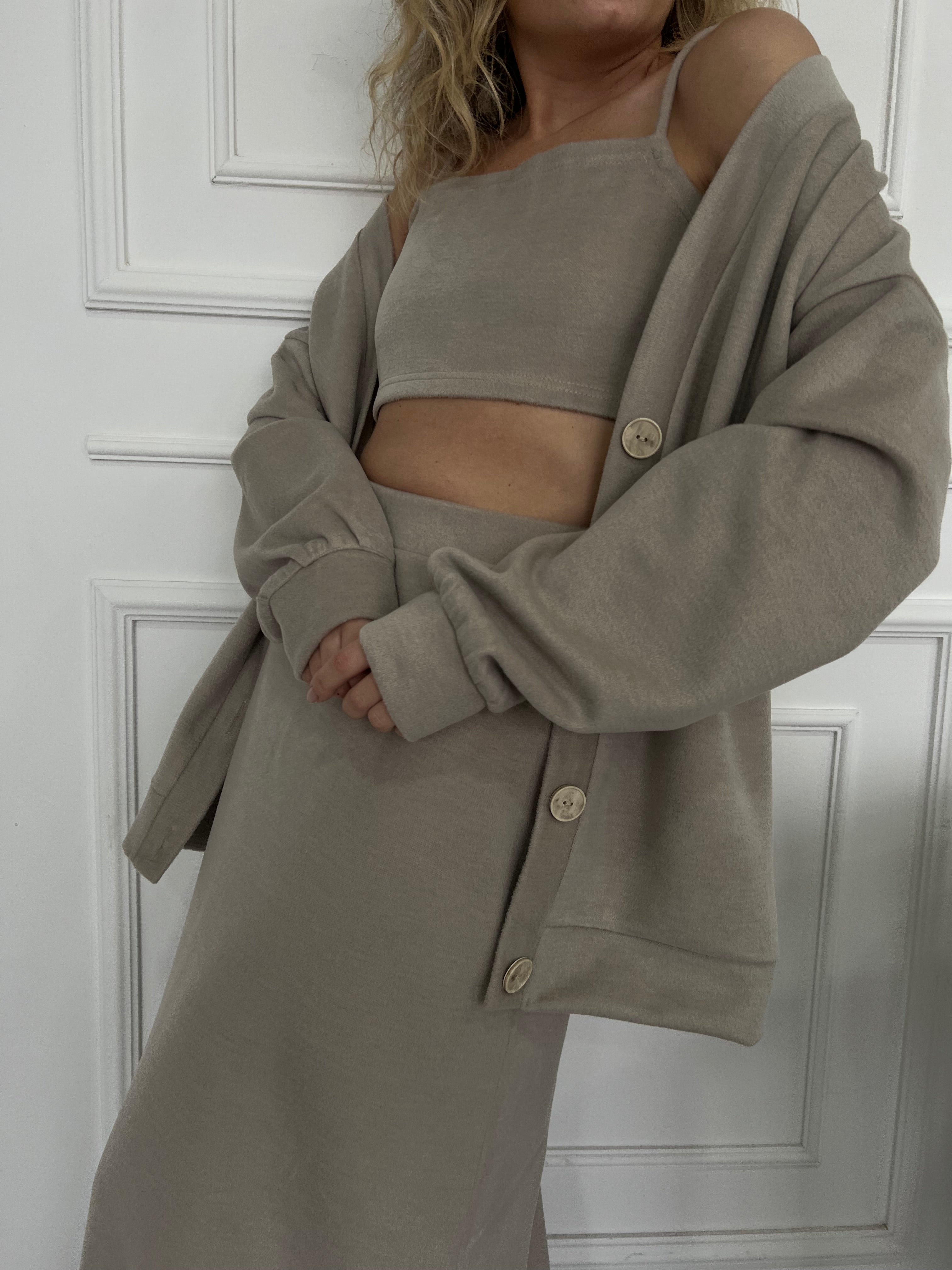 Alpaca Suit - Skirt, Cardigan & Top