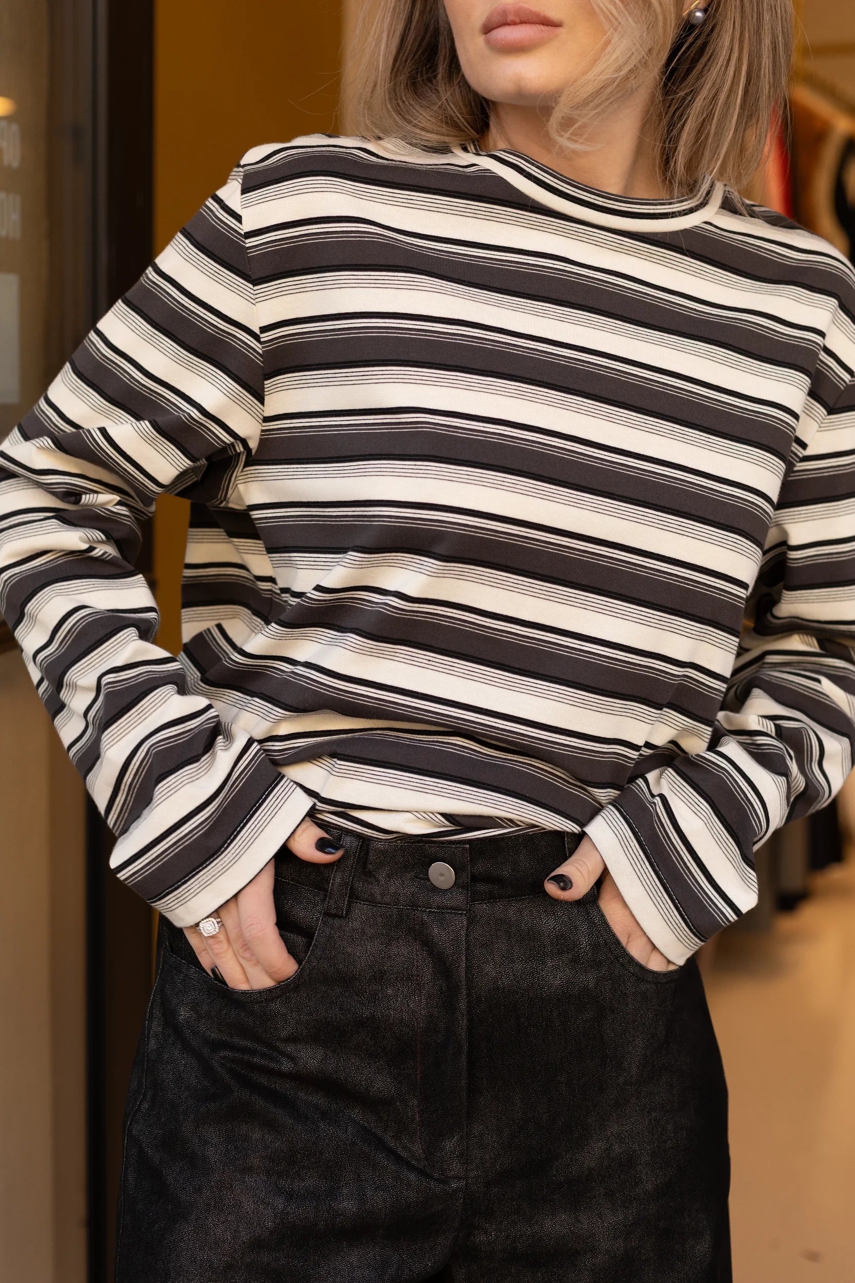Cotton Long Sleeve Stripe