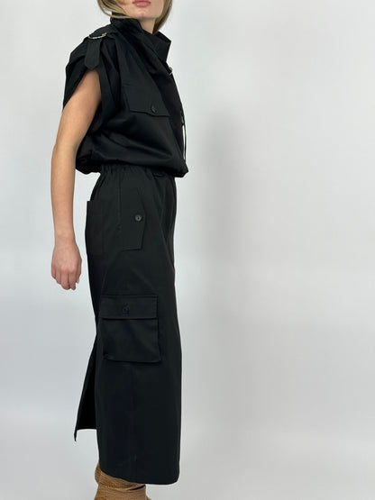 Cargo skirt midi