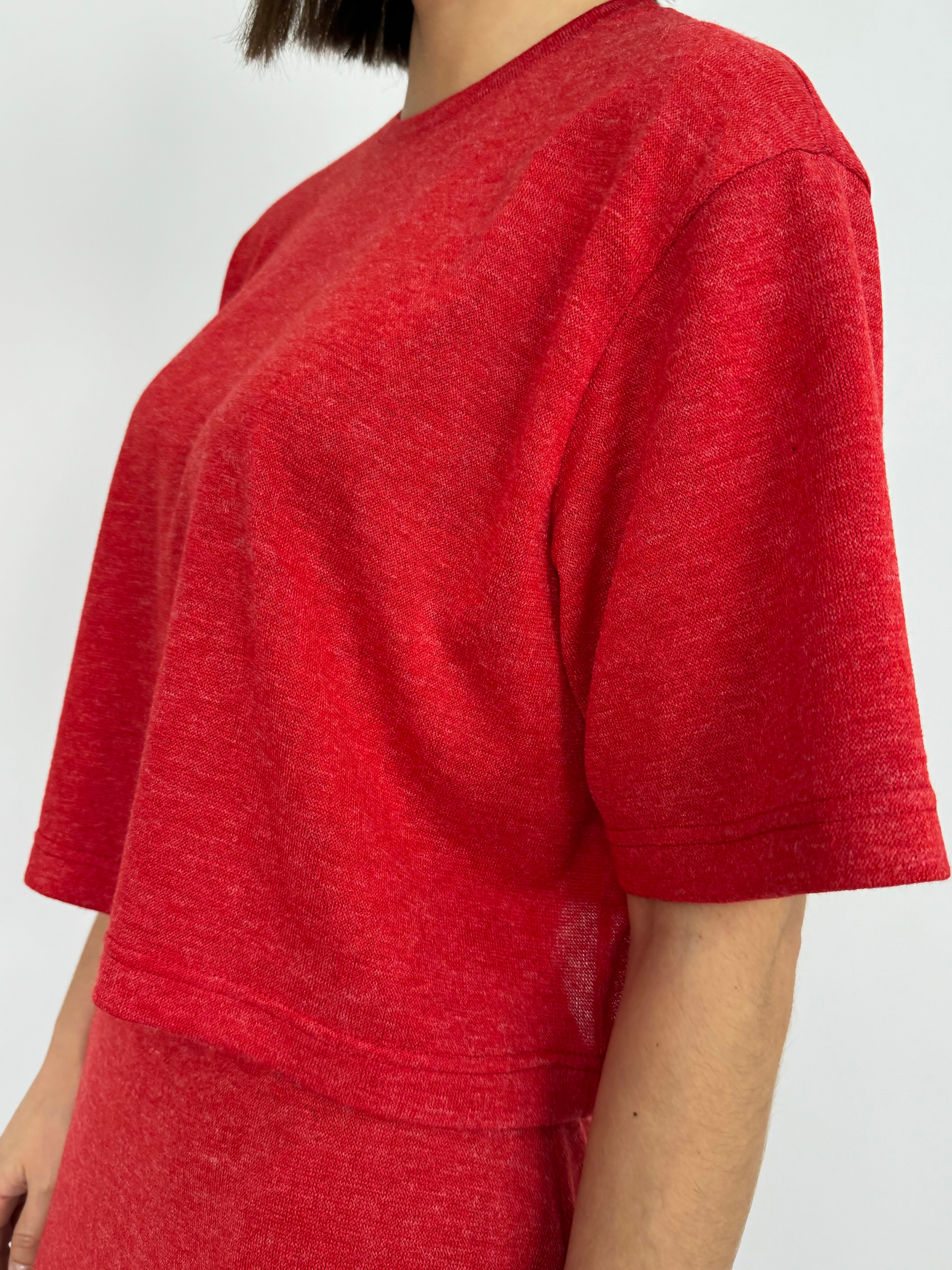 Knitted suit with skirt