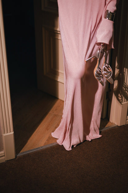Pleated maxi dress