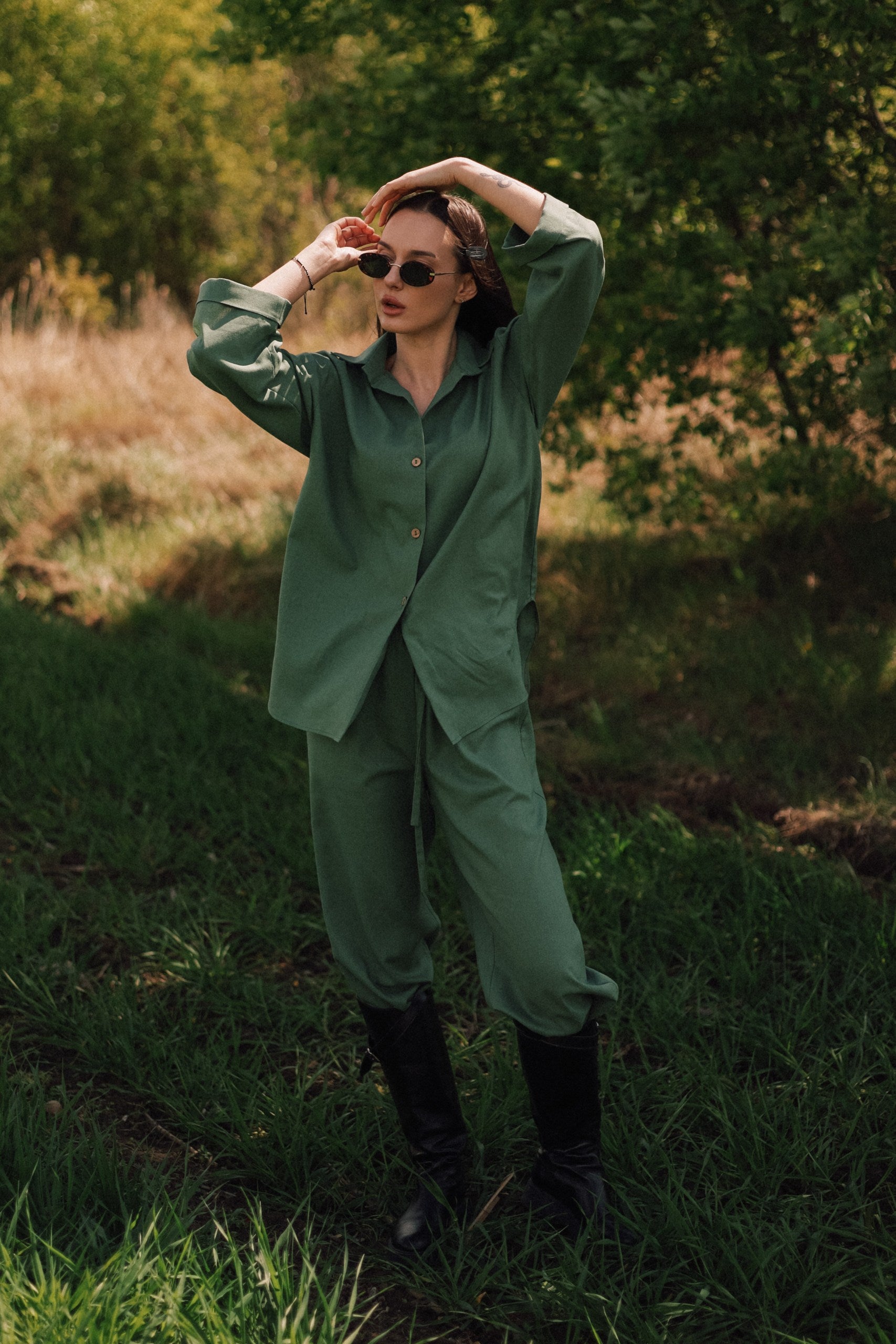 Linen Suit With Shirt