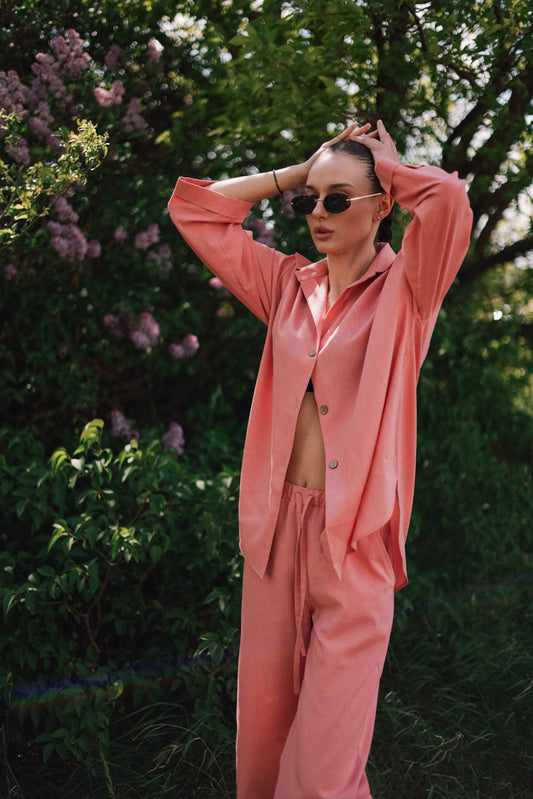 Linen Suit With Shirt