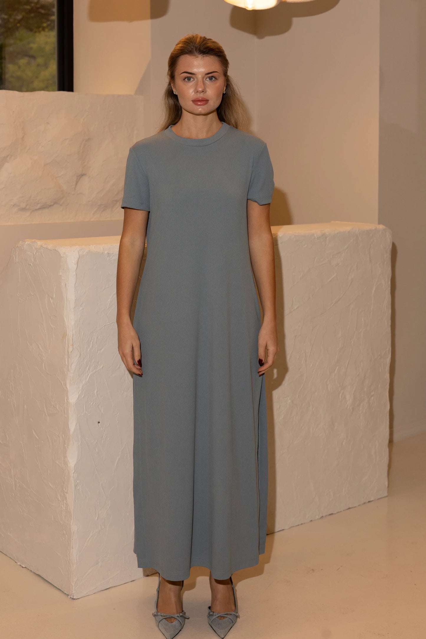 Noodle dress with cuts