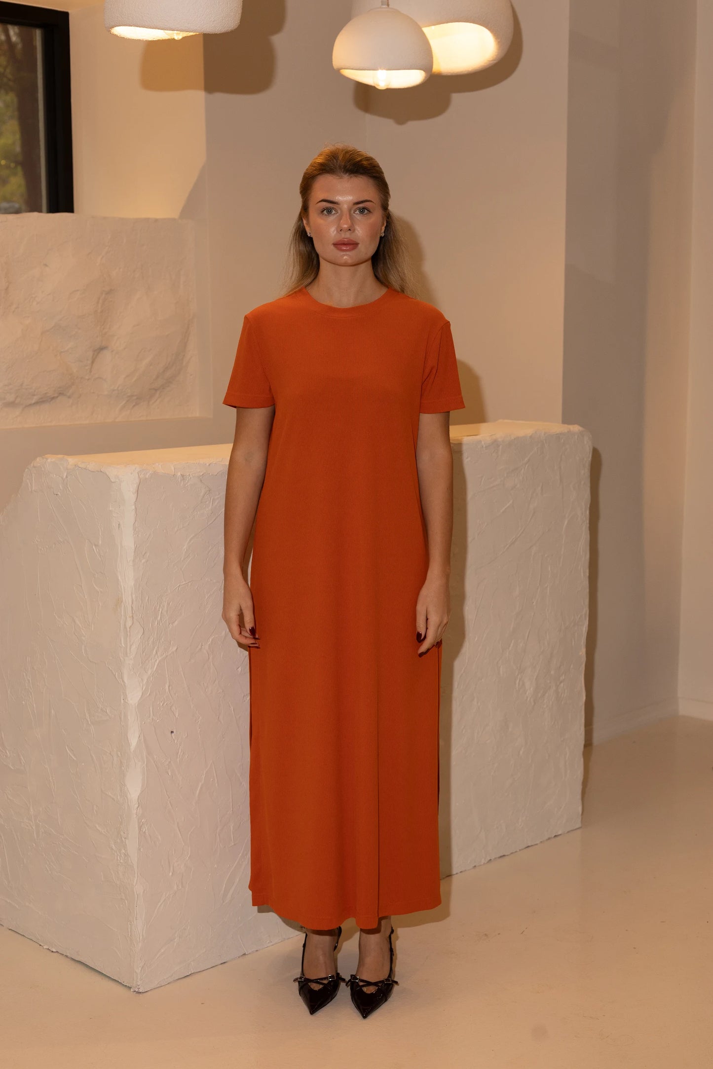 Noodle dress with cuts