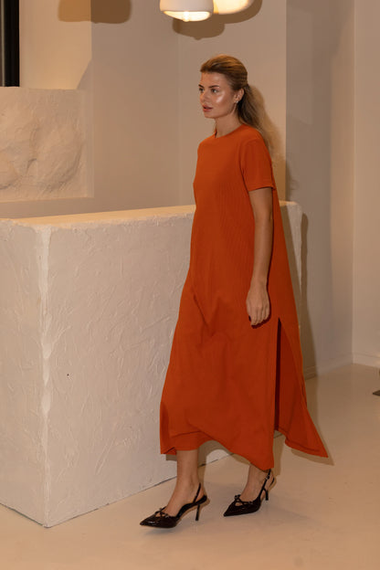 Noodle dress with cuts