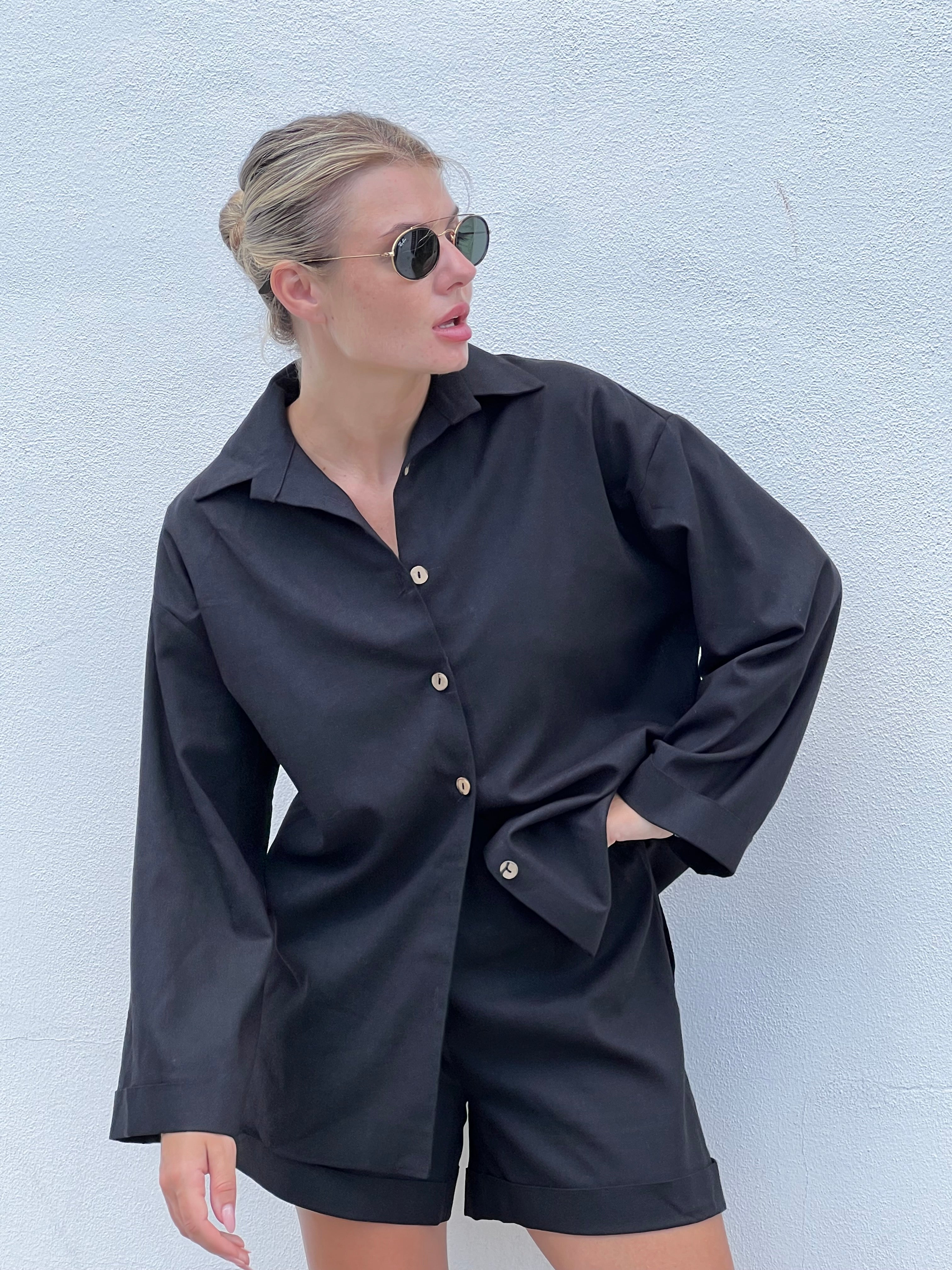 Linen suit with shirt