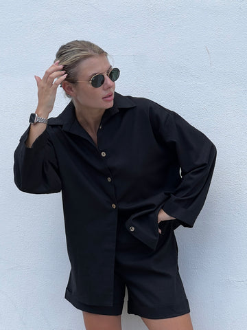 Linen suit with shirt