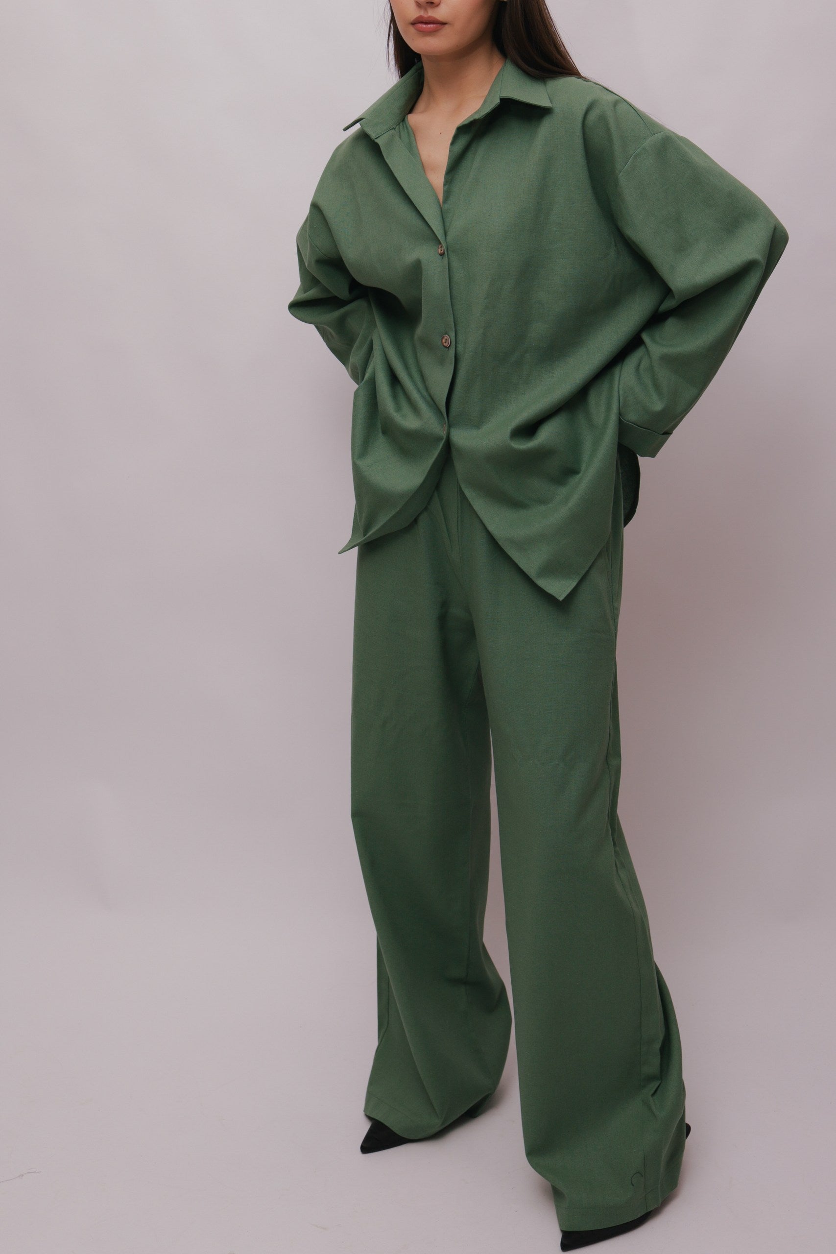 Linen Suit With Shirt