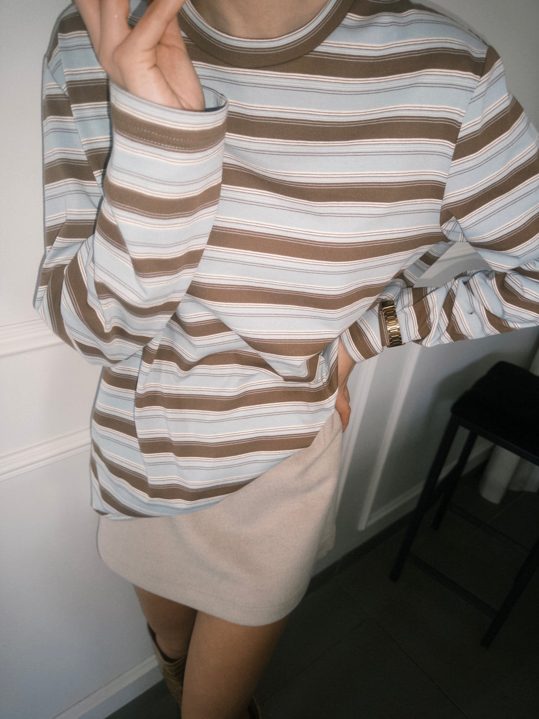 Cotton Long Sleeve Stripe