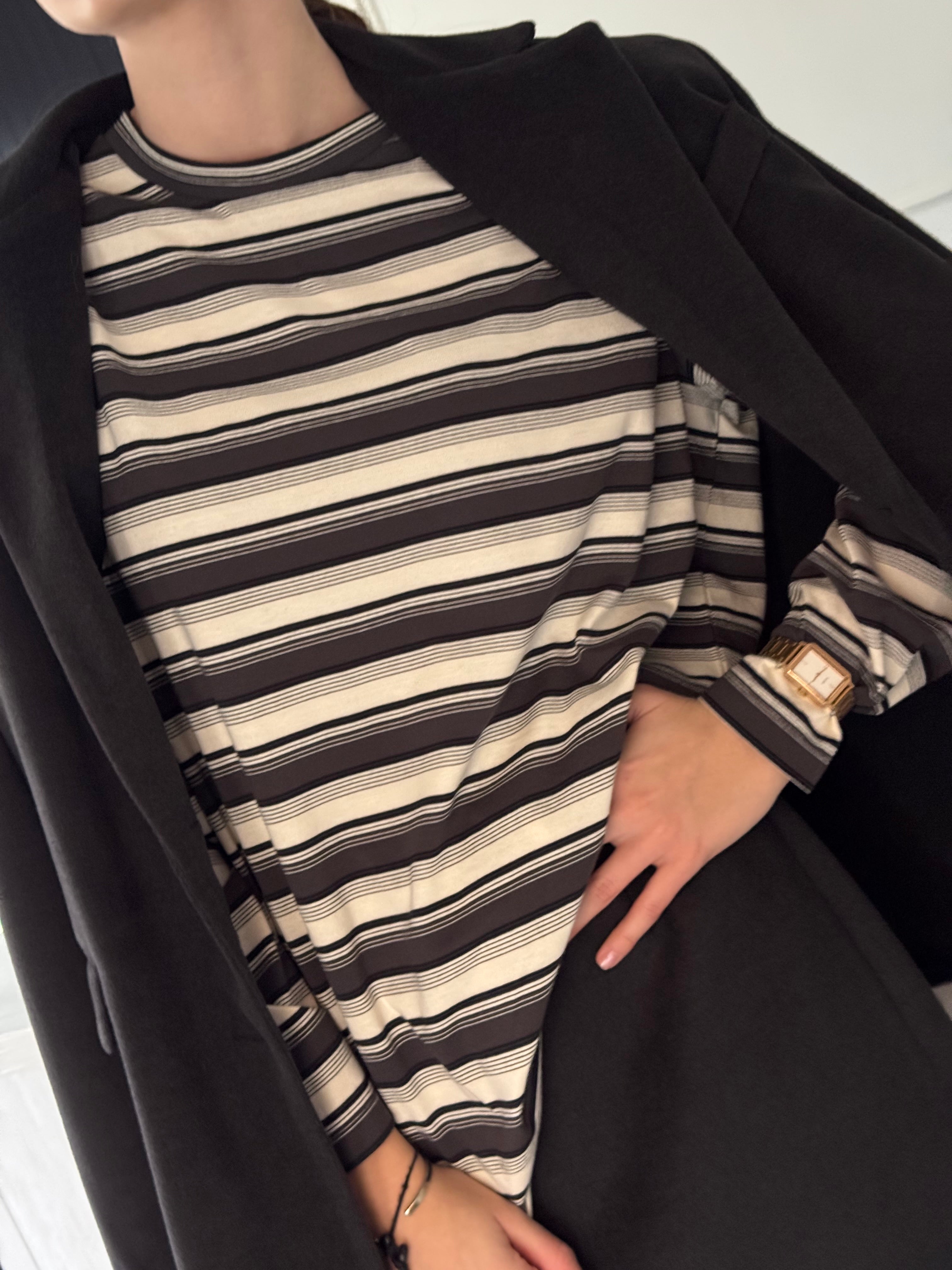 Cotton Long Sleeve Stripe